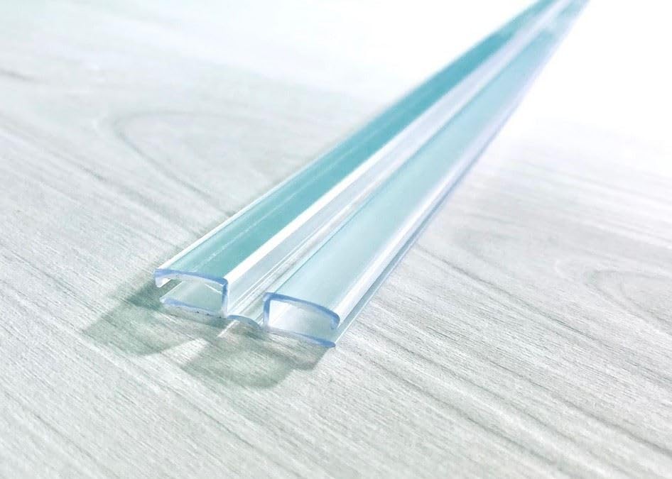 Clear PVC H-Style LIVING HINGE for 3/16" (4.5mm) or 1/8" (3mm) Material: Flexible Friction Dependent System for Plexiglass, Acrylic & More (4 inch,  1 Piece)
