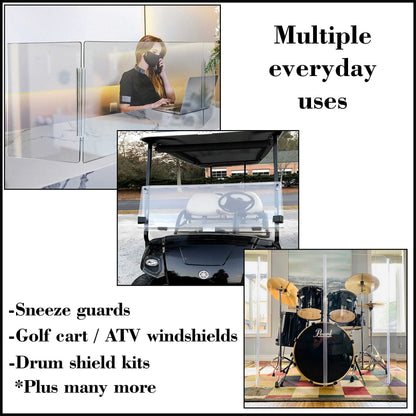 Clear PVC Piano Style Living Hinge - No Screws or Glue (2 Thicknesses, 10 Lengths) - 3