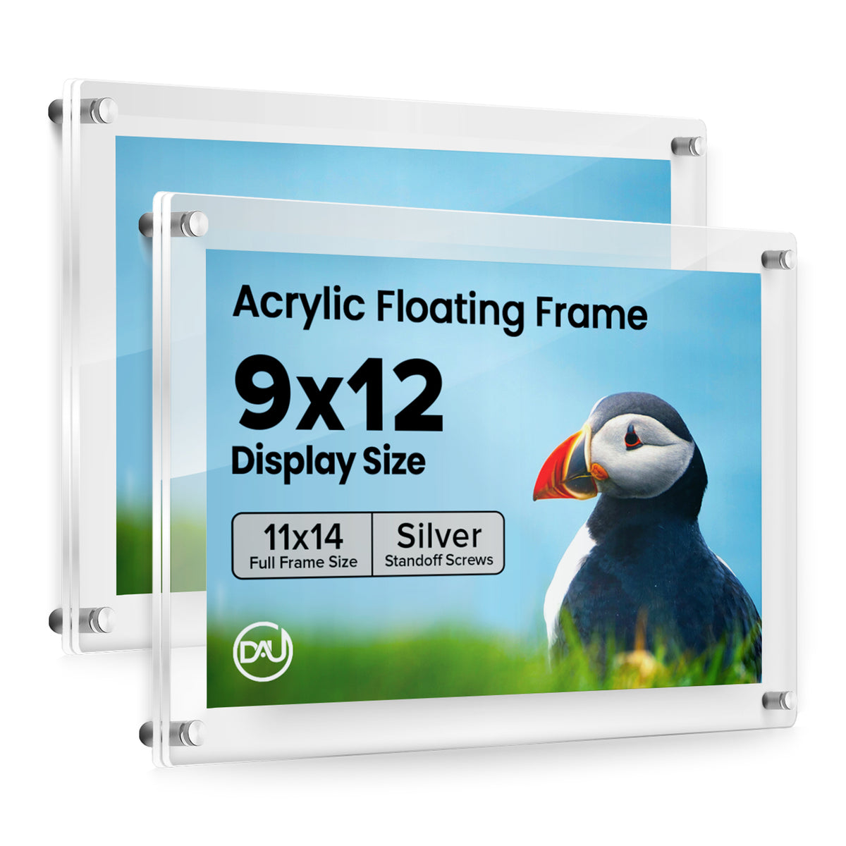2023170D - 9" x 12" / Silver / pack 2