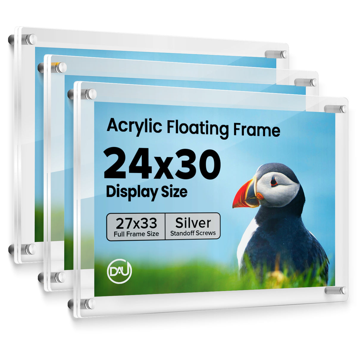 2023150D - 24" x 30" / Silver / pack 3