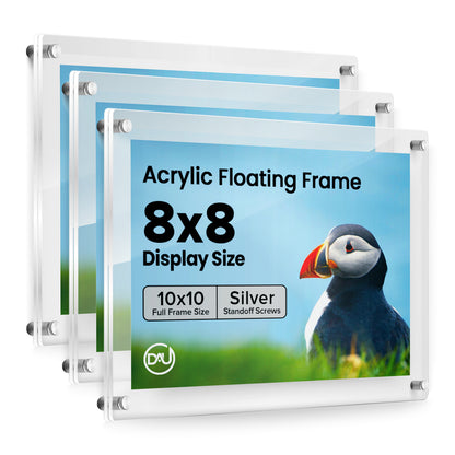 2023154D - 8" x 8" / Silver / pack 3