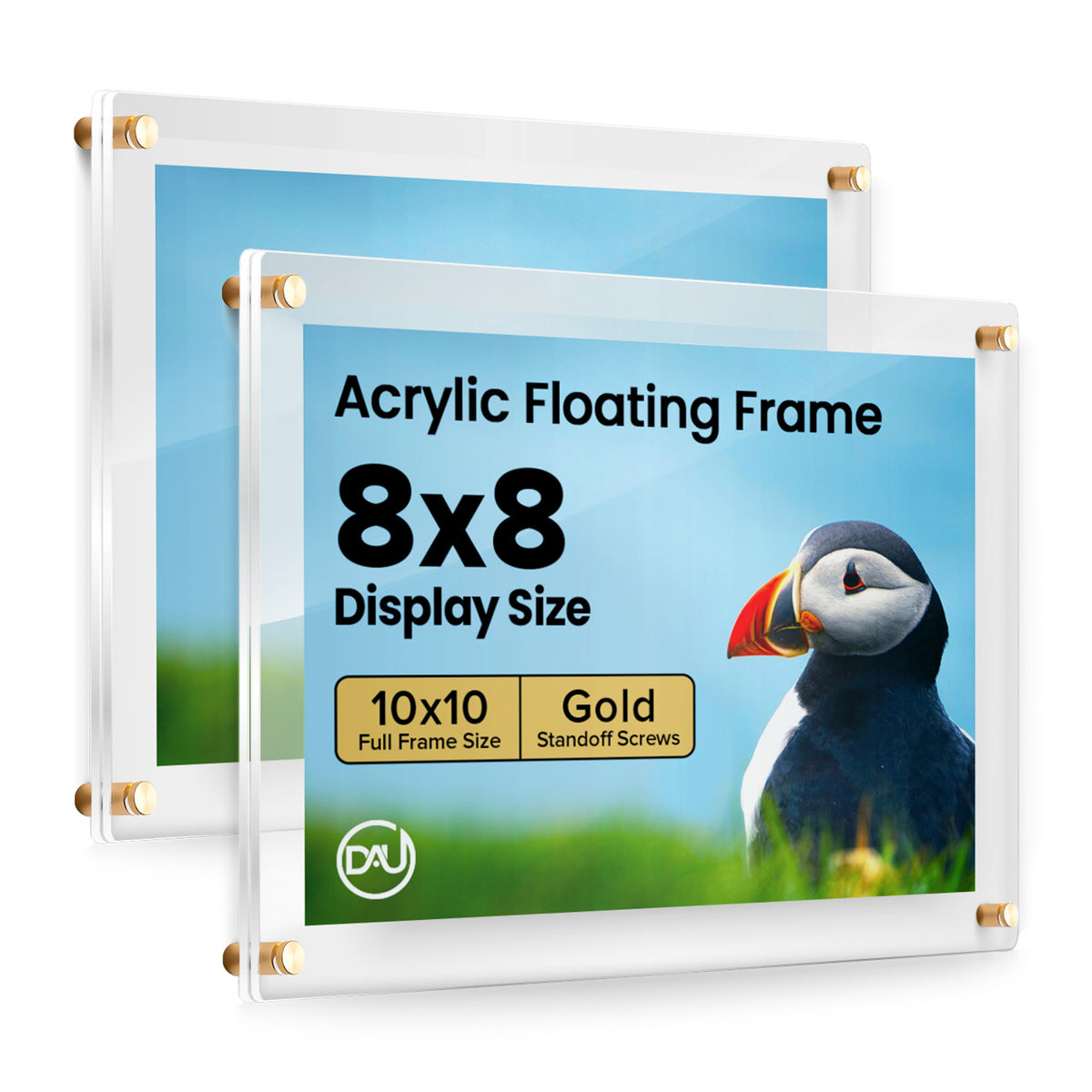 2027173D - 8" x 8" / Gold / pack 2