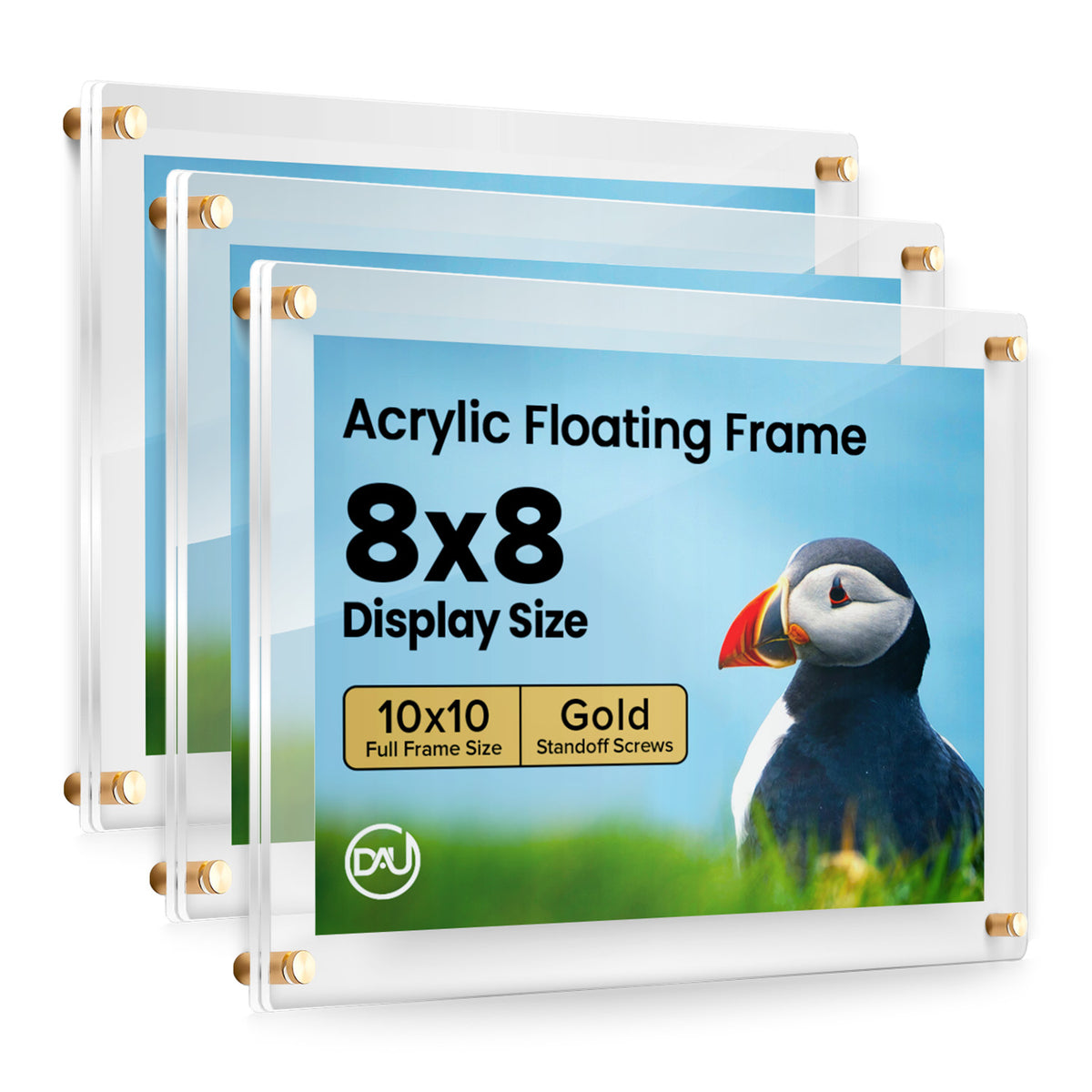 2027261D - 8" x 8" / Gold / pack 3