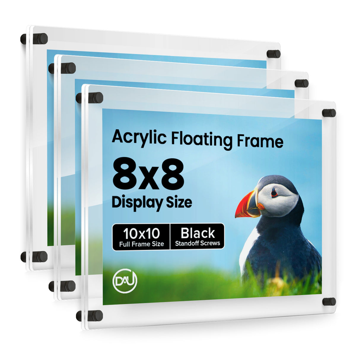 2027229D - 8" x 8" / Black / pack 3