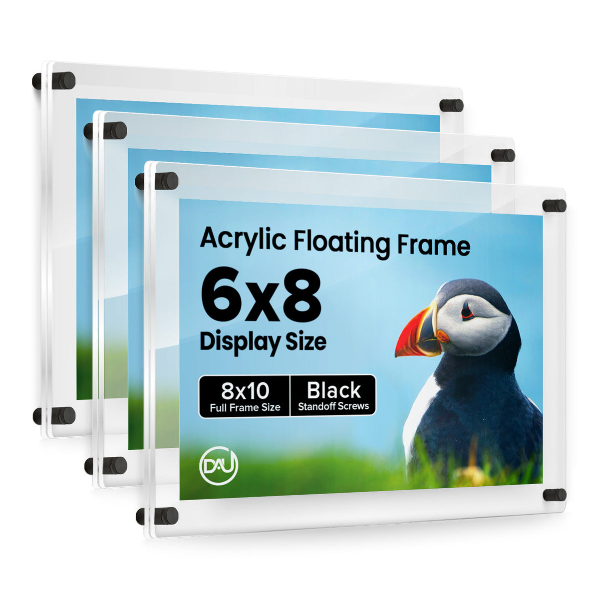 2027228D - 6" x 8" / Black / pack 3